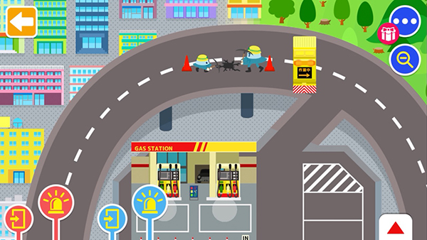 いろいろなマップで乗り物遊びができるアプリ『のりものワールド』に新しく「おでかけ!ハイウェイセット」が登場!