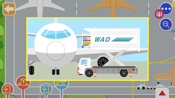 いろいろなマップで乗り物遊びができるアプリ『のりものワールド』に新しく「はたらく!エアポートセット」が登場!