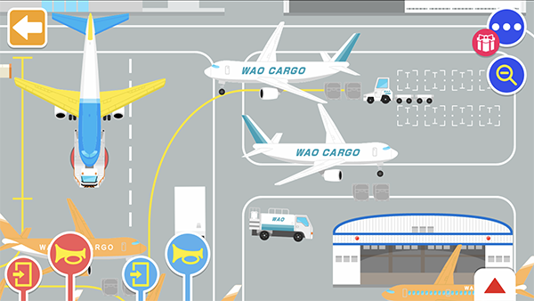 いろいろなマップで乗り物遊びができるアプリ『のりものワールド』に新しく「はたらく!エアポートセット」が登場!